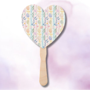 Elegante Pastell-Wasserfarbe-Osterstreifen-Eier Fächer
