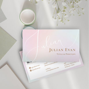 Elegante Pastell-whimsical Rosa Feminine Visitenkarte