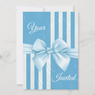 Elegante pastellblaue Hochzeitseinladung Einladung