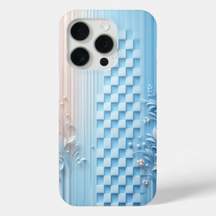 Elegante Pastellblaue und rosa Blumen-Handyhülle   Case-Mate iPhone Hülle