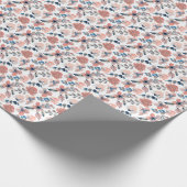 Elegante Pastellblumen Geschenkpapier (Ecke)