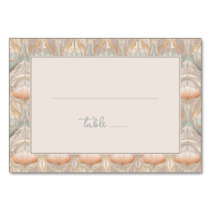 Elegante Pastellblumen Tischnummer