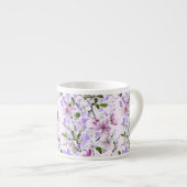 Elegante Pastellblüte Espressotasse (Vorderseite Rechts)