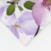 Elegante Pastellblüte Fleecedecke (Ecke)