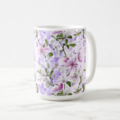 Elegante Pastellblüte Kaffeetasse (VorderseiteRechts)