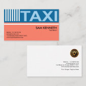 Elegante Pastelle Einfache Taxifahrer Visitenkarte (Vorne/Hinten)