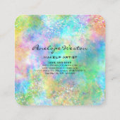 Elegante Pastelle mit einem Splitter Quadratische Visitenkarte (Rückseite)