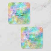 Elegante Pastelle mit einem Splitter Quadratische Visitenkarte (Vorne/Hinten)