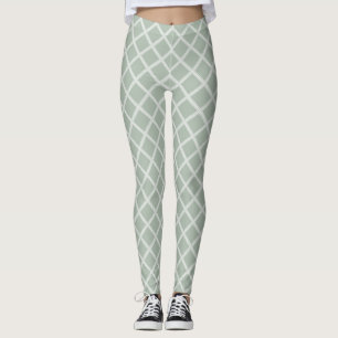 Elegante Pastellfarbe Moderne grüne, weiße Vorlage Leggings