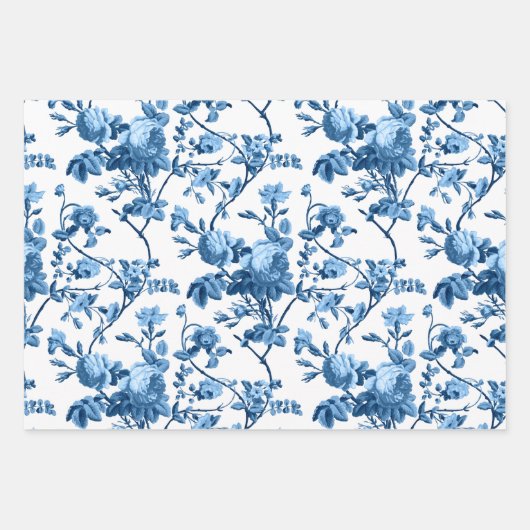 Elegante Pastellfarben, Grau, Blau-Rose Geschenkpapier Set (Vorderseite 2)