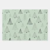 Elegante Pastellfarben Handgezeichnete Weihnachtsb Geschenkpapier Set (Vorderseite)