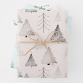 Elegante Pastellfarben Handgezeichnete Weihnachtsb Geschenkpapier Set (Beispiel)