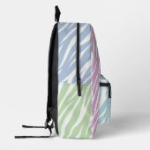 Elegante Pastellfarben und weiße Zebra-Aufschrift Bedruckter Rucksack (Links)