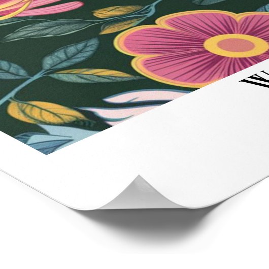 Elegante pastellfarbene Frühlingsblumen #8 Poster (Ecke)