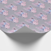 Elegante, pastellfarbene tropische Babydusche Geschenkpapier (Ecke)