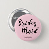 Elegante pastellfarbene und schwarze Brautjungfrau Button (Vorne & Hinten)