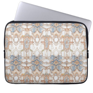 Elegante pastellfarbene Vintage-Nouveau-Blumen Laptopschutzhülle