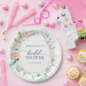 Elegante pastellfarbene Wasserfarbe Geometrische H Pappteller (Party)