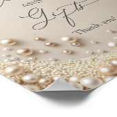 Elegante Pastellpearls und Diamonds Cards und Gesc Poster (Ecke)