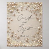 Elegante Pastellpearls und Diamonds Cards und Gesc Poster (Vorne)