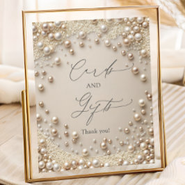 Elegante Pastellpearls und Diamonds Cards und Gesc Poster