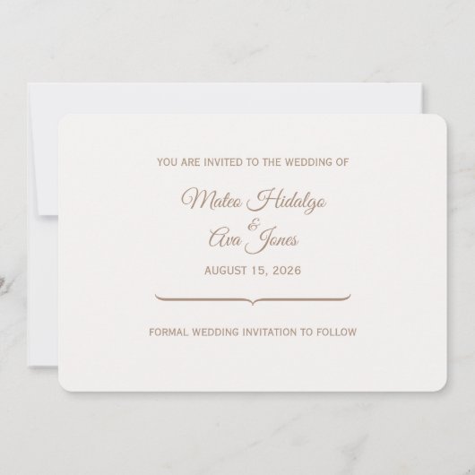 Elegante Pastellpferde beim Hochzeitsfeiern speich Save The Date (Rückseite)