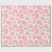 Elegante pastellrosa Blumen Geschenkpapier (Flach)