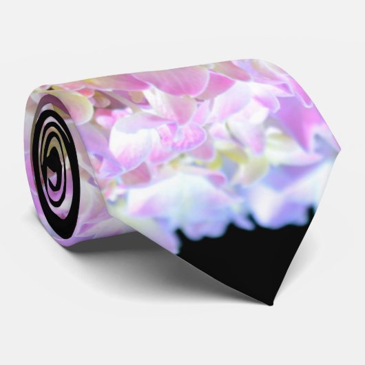 Elegante pastellrosa, gelbe lila Hydrangeas Krawatte (Gerollt)