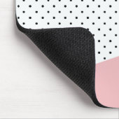 Elegante pastellrosa lila geometrische Polka-Punkt Mousepad (Ecke)