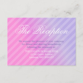 Elegante Pastellrosa-lila Informations-Einzelkarte Begleitkarte