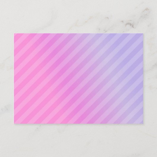 Elegante Pastellrosa-lila Informations-Einzelkarte Begleitkarte (Rückseite)