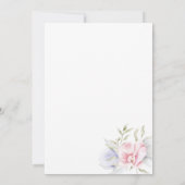 Elegante pastellrosa Minze lila Blume Hochzeit Einladung (Rückseite)