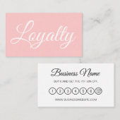 Elegante Pastellrosa moderne Loyalitätskarte Visitenkarte (Vorne/Hinten)