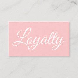 Elegante Pastellrosa moderne Loyalitätskarte Visitenkarte