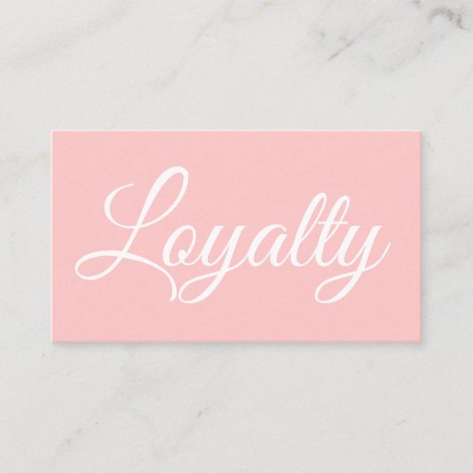 Elegante Pastellrosa moderne Loyalitätskarte Visitenkarte (Vorderseite)