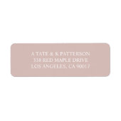 Elegante pastellrosa Rücksendeadressen-Aufkleber (Vorne)