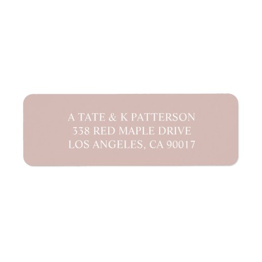 Elegante pastellrosa Rücksendeadressen-Aufkleber (Vorne)