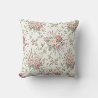 Elegante Pastellrosen im Shabby-Chic-Stil Kissen