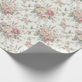 Elegante Pastellrosen Shabby Chic Geschenkpapier