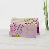 Elegante Pastellstreifen Dankeskarte (Vorderseite)