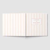 Elegante Pastellstreifen Gästebuch (Voll)