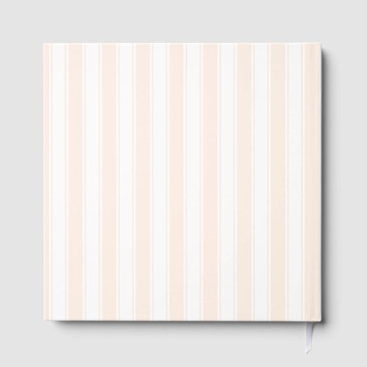 Elegante Pastellstreifen Gästebuch (Rückseite)