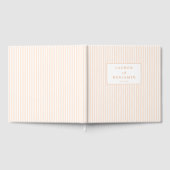 Elegante Pastellstreifen Gästebuch (Voll)