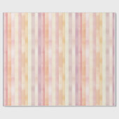 Elegante Pastellstreifen mit Aquarellfarben Geschenkpapier (Flach)