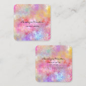 Elegante Pastels Business Card Quadratische Visitenkarte (Vorne/Hinten)