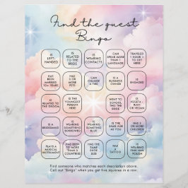 Elegante Pastelwolken finden das Guest Bingo