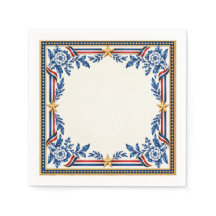 Elegante patriotische rote weiße und blaue Blumens