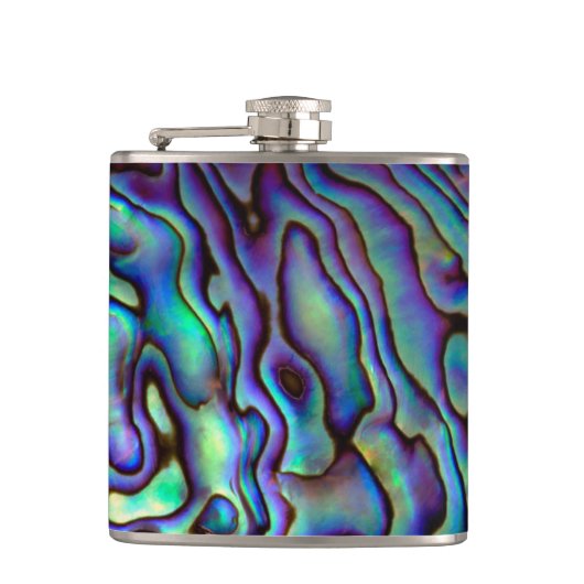 Elegante Paua Muschel Look Hip Flask Flachmann (Vorderseite)