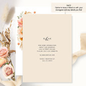 Elegante Peach and Cream Delikate Blumenhochzeit Einladung