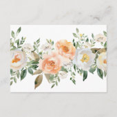 Elegante Peach Baby Girl Baby Shower Books for Bab Begleitkarte (Rückseite)